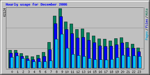 Hourly usage for December 2006