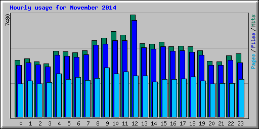 Hourly usage for November 2014