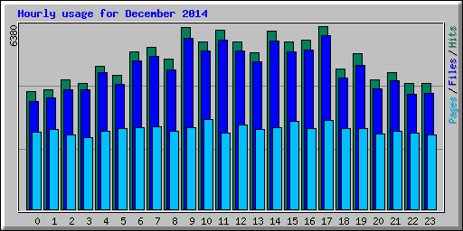 Hourly usage for December 2014