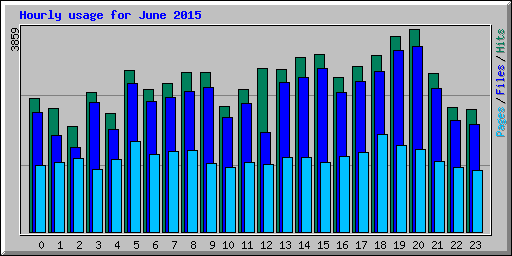 Hourly usage for June 2015