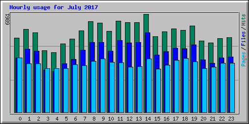 Hourly usage for July 2017