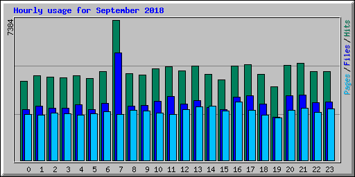 Hourly usage for September 2018