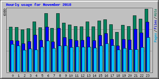 Hourly usage for November 2018