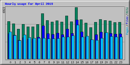 Hourly usage for April 2019