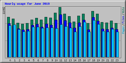 Hourly usage for June 2019