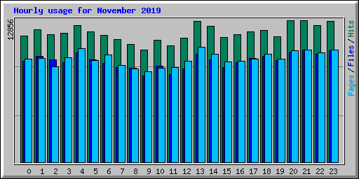 Hourly usage for November 2019